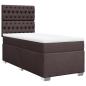 Preview: Boxspringbett mit Matratze Dunkelbraun 100x200 cm Stoff