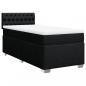 Preview: Boxspringbett mit Matratze Schwarz 80x200 cm Stoff