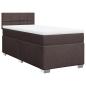 Preview: Boxspringbett mit Matratze Dunkelbraun 80x200 cm Stoff