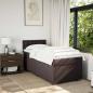 Preview: Boxspringbett mit Matratze Dunkelbraun 80x200 cm Stoff