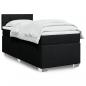 Preview: ARDEBO.de - Boxspringbett mit Matratze Schwarz 90x190 cm Stoff