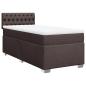 Preview: Boxspringbett mit Matratze Dunkelbraun 90x190 cm Stoff