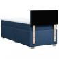 Preview: Boxspringbett mit Matratze Blau 90x200 cm Stoff