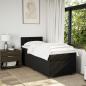 Preview: Boxspringbett mit Matratze Schwarz 100x200 cm Stoff