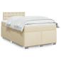 Preview: ARDEBO.de - Boxspringbett mit Matratze Creme 120x200 cm Stoff