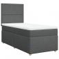 Preview: Boxspringbett mit Matratze Dunkelgrau 90x190 cm Stoff