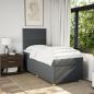 Preview: Boxspringbett mit Matratze Dunkelgrau 90x190 cm Stoff