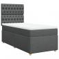 Preview: Boxspringbett mit Matratze Dunkelgrau 90x190 cm Stoff