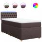 Preview: Boxspringbett mit Matratze Dunkelbraun 90x190 cm Stoff