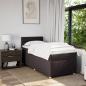 Preview: Boxspringbett mit Matratze Dunkelbraun 90x190 cm Stoff