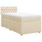 Preview: Boxspringbett mit Matratze Creme 90x190 cm Stoff