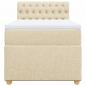 Preview: Boxspringbett mit Matratze Creme 90x190 cm Stoff