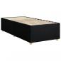 Preview: Boxspringbett mit Matratze Schwarz 90x190 cm Stoff