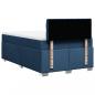 Preview: Boxspringbett mit Matratze Blau 120x200 cm Stoff