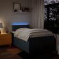 Preview: Boxspringbett mit Matratze Blau 120x200 cm Stoff