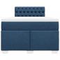 Preview: Boxspringbett mit Matratze Blau 120x200 cm Stoff