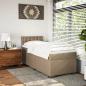 Preview: Boxspringbett Matratze Cappuccino-Braun 100x200cm Kunstleder