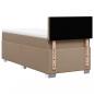 Preview: Boxspringbett Matratze Cappuccino-Braun 100x200cm Kunstleder