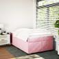 Preview: Boxspringbett mit Matratze Rosa 120x200 cm Samt