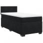 Preview: Boxspringbett mit Matratze Schwarz 80x200 cm Samt