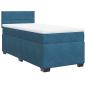 Preview: Boxspringbett mit Matratze Dunkelblau 80x200 cm Samt