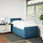 Preview: Boxspringbett mit Matratze Dunkelblau 80x200 cm Samt