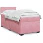 Preview: ARDEBO.de - Boxspringbett mit Matratze Rosa 90x190 cm Samt