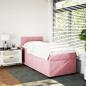 Preview: Boxspringbett mit Matratze Rosa 90x190 cm Samt