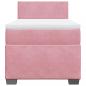 Preview: Boxspringbett mit Matratze Rosa 90x190 cm Samt