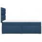 Preview: Boxspringbett mit Matratze Blau 90x200 cm Stoff