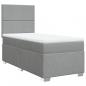 Preview: Boxspringbett mit Matratze Hellgrau 100x200 cm Stoff