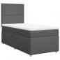 Preview: Boxspringbett mit Matratze Dunkelgrau 80x200 cm Stoff