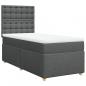 Preview: Boxspringbett mit Matratze Dunkelgrau 80x200 cm Stoff