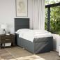 Preview: Boxspringbett mit Matratze Dunkelgrau 90x190 cm Stoff