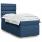 Preview: ARDEBO.de - Boxspringbett mit Matratze Blau 90x190 cm Stoff