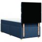 Preview: Boxspringbett mit Matratze Blau 90x190 cm Stoff