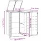 Preview: Mülltonnenbox für 2 Tonnen Schwarz 138x79x117 cm Stahl