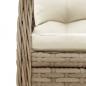 Preview: 3-tlg. Garten-Essgruppe mit Kissen Beige Poly Rattan