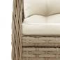 Preview: 7-tlg. Garten-Essgruppe mit Kissen Beige Poly Rattan