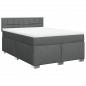 Preview: Boxspringbett mit Matratze Dunkelgrau 140x200 cm Stoff