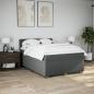 Preview: Boxspringbett mit Matratze Dunkelgrau 140x200 cm Stoff