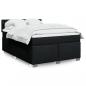 Preview: ARDEBO.de - Boxspringbett mit Matratze Schwarz 140x200 cm Stoff