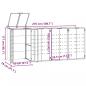 Preview: Mülltonnenbox für 4 Tonnen Grau 276x79x117 cm Stahl