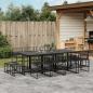 Preview: ARDEBO.de - 13-tlg. Garten-Essgruppe Schwarz Poly Rattan