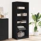 Preview: ARDEBO.de - Kleiderschrank Schwarz 80x50x200 cm Holzwerkstoff