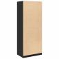 Preview: Kleiderschrank Schwarz 80x50x200 cm Holzwerkstoff