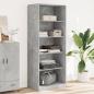 Preview: ARDEBO.de - Kleiderschrank Betongrau 80x50x200 cm Holzwerkstoff