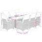 Preview: 9-tlg. Garten-Bistro-Set mit Kissen Grau Poly Rattan