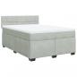 Preview: Boxspringbett mit Matratze Hellgrau 140x190 cm Samt