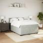 Preview: Boxspringbett mit Matratze Hellgrau 140x190 cm Samt